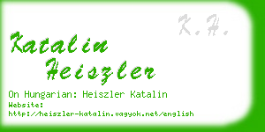 katalin heiszler business card